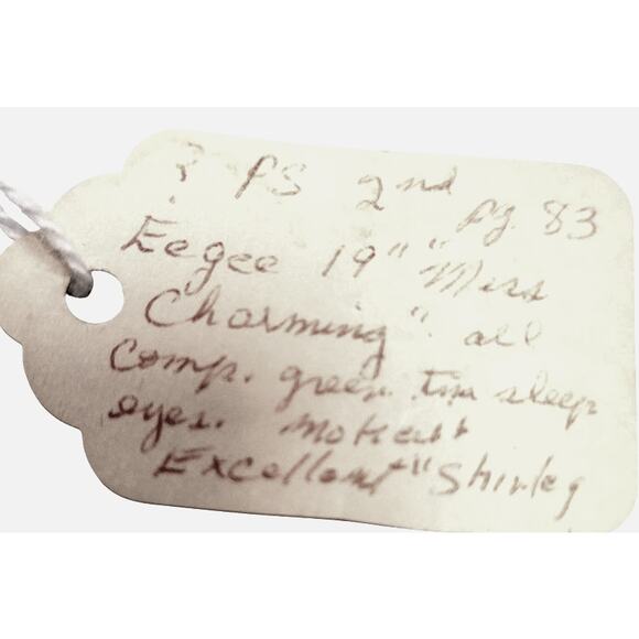 90 Year Old 19" Miss Charming~"First Runners," by E. Goldberger Doll Mfg Co - Picture 13 of 15